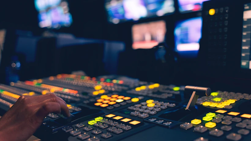 Person Using Large Console Board