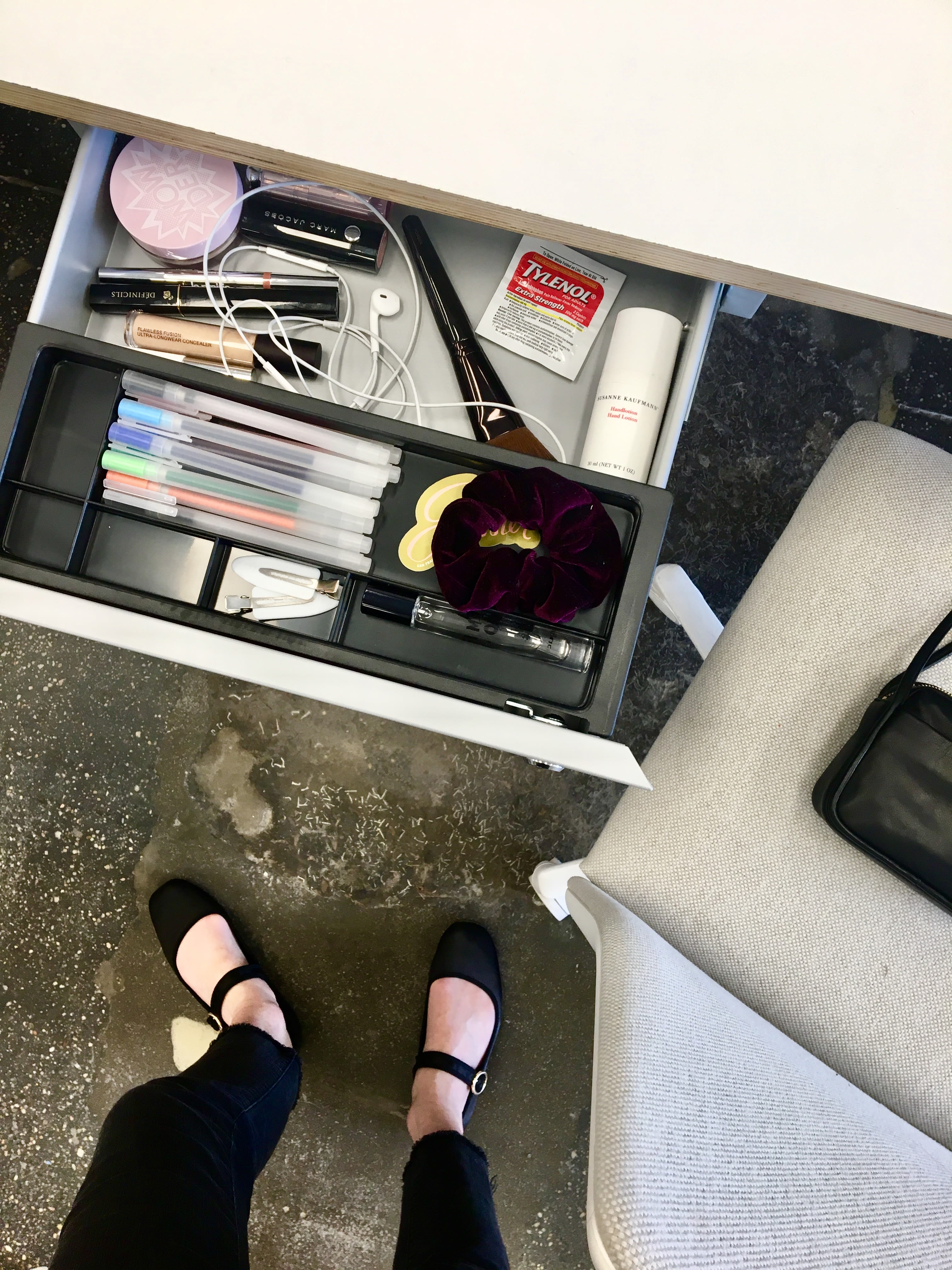 Desk drawer essentials for professional women. A good list of beauty  essentials and must-haves for your …