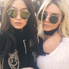 Kendall & Gigi Swapped Hair At Balmain
