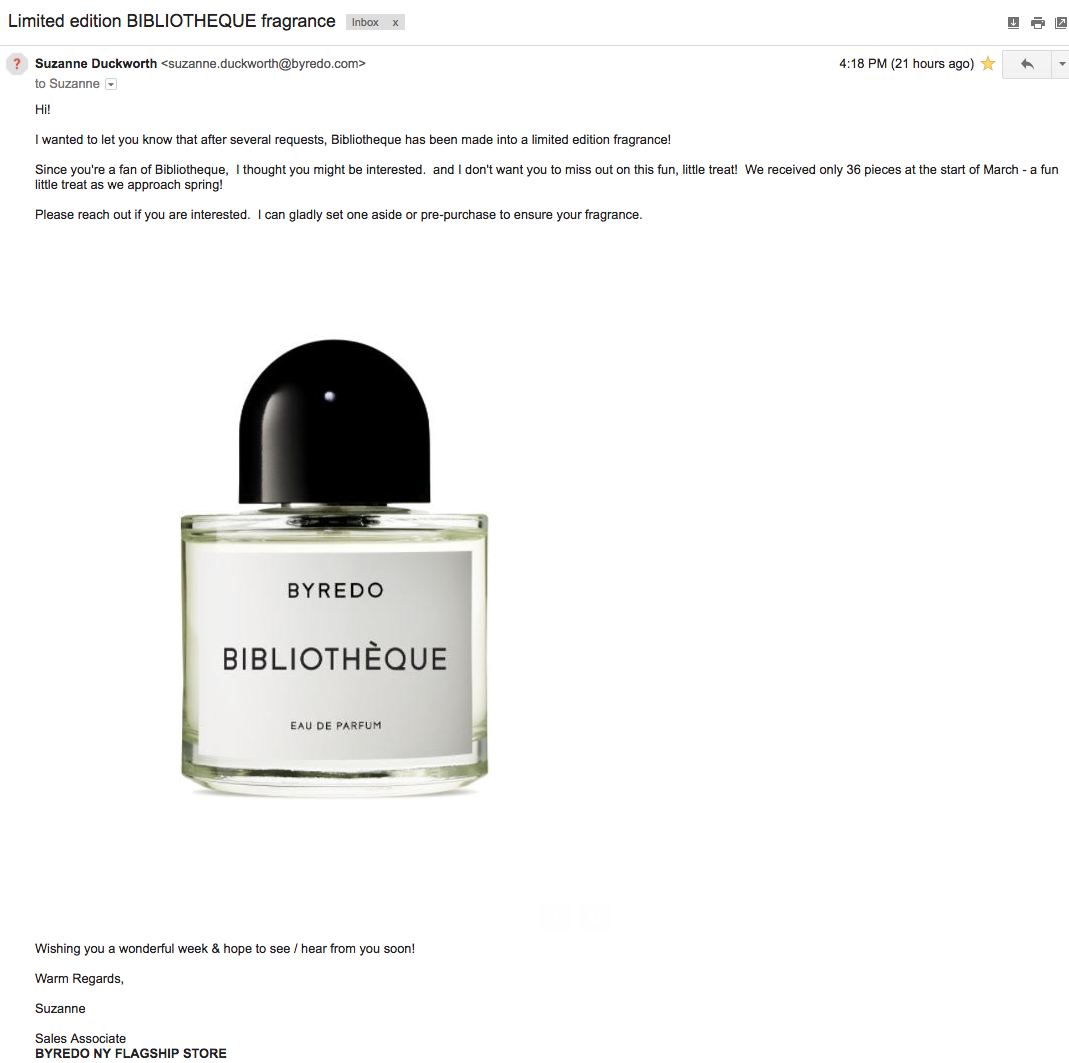 byredo bibliotheque eau de parfum reviews