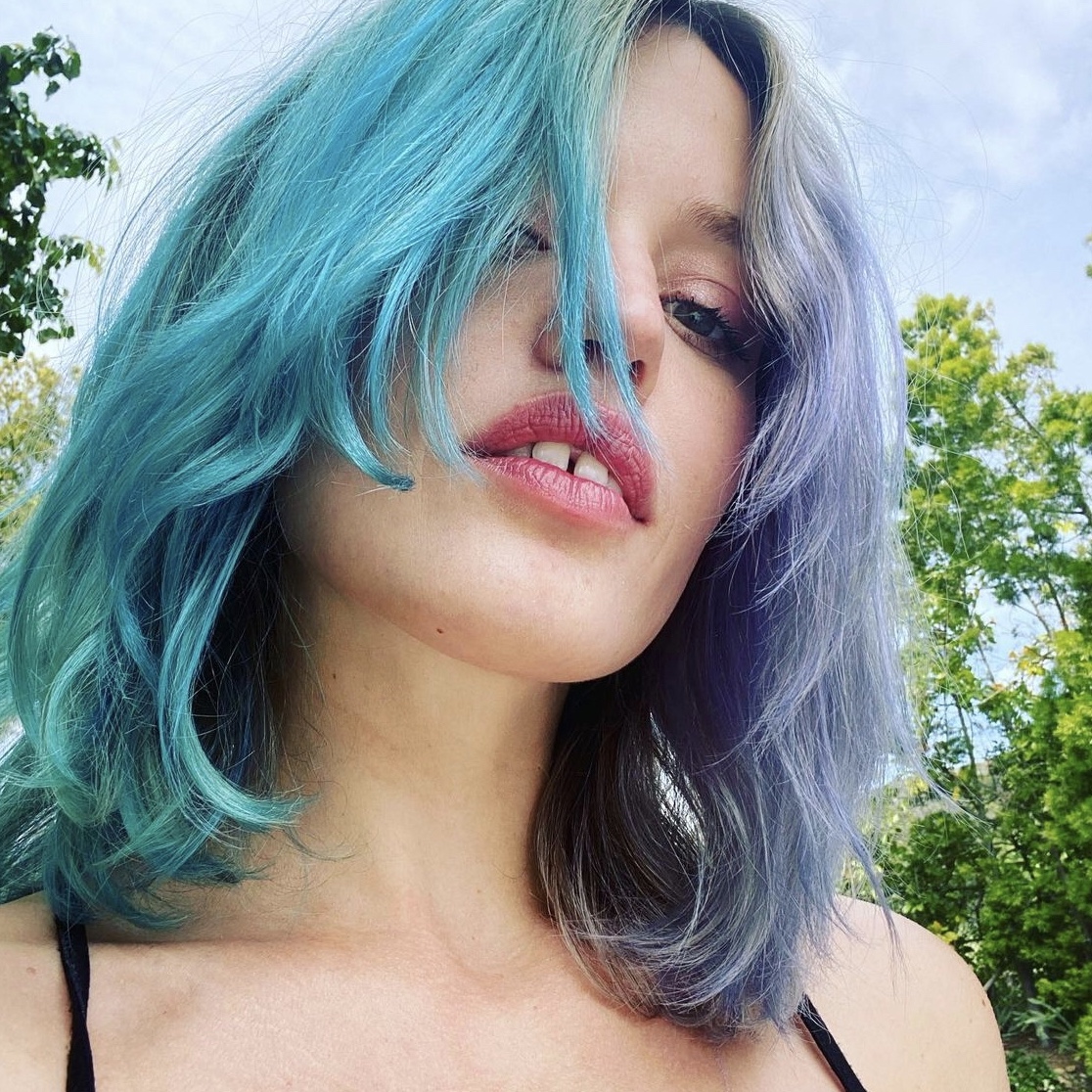 short light blue hair