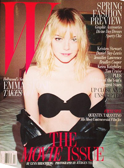 Emma Stone Grins, Bares It
