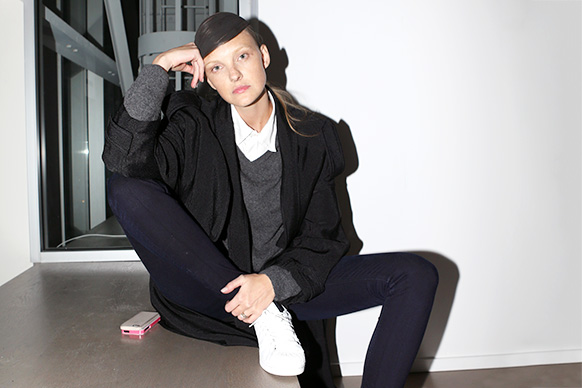 Caroline Trentini at Alexander Wang Fall 2014