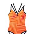 Roksanda Olinda V-Neck Striped Swimsuit