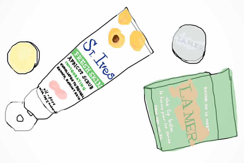 La Mer Lip Balm & St. Ives Apricot Scrub