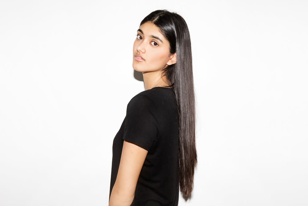 Shiny Black Haired Indian Mom - Neelam Gill, Model - Into The Gloss | Into The Gloss