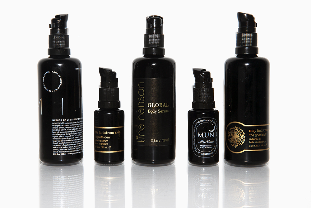 Black skincare bottle design resource