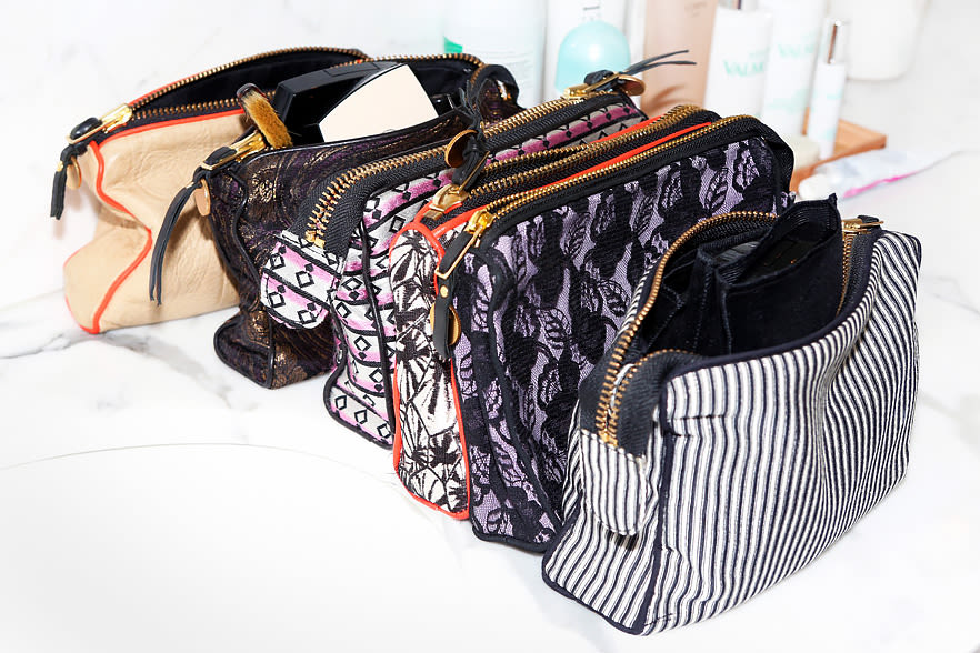 Satin Cosmetic Storage Pouch, Satin Makeup Handbag, Satin Bag Organizer
