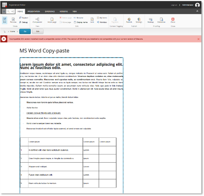 10 sitecore10 copy paste word