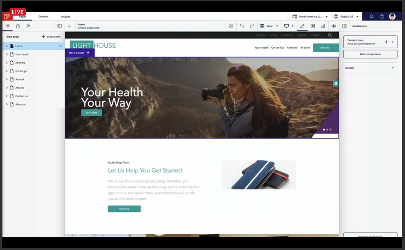 Sitecore AI Auto Personalization hero auto personalized