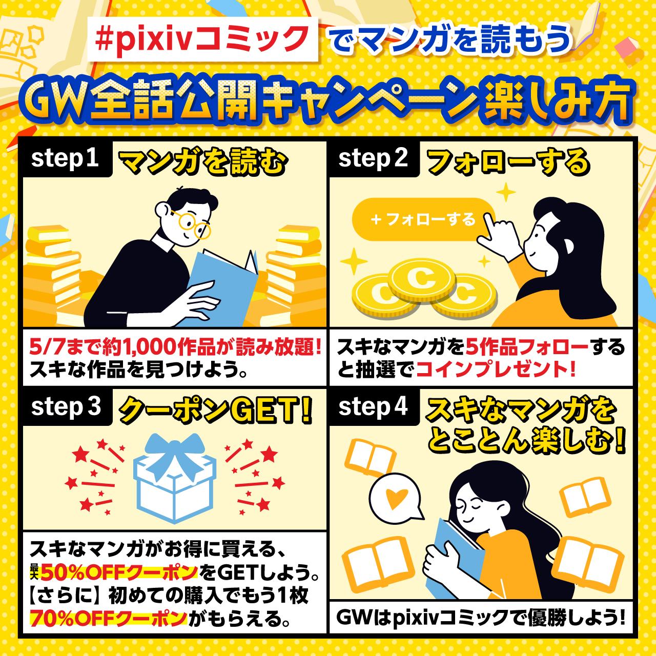 約1,000作品が読み放題！ pixivコミックGW2023「全話公開キャンペーン