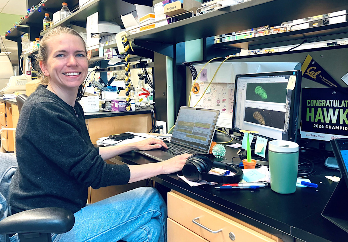 Abby Nagle at desk