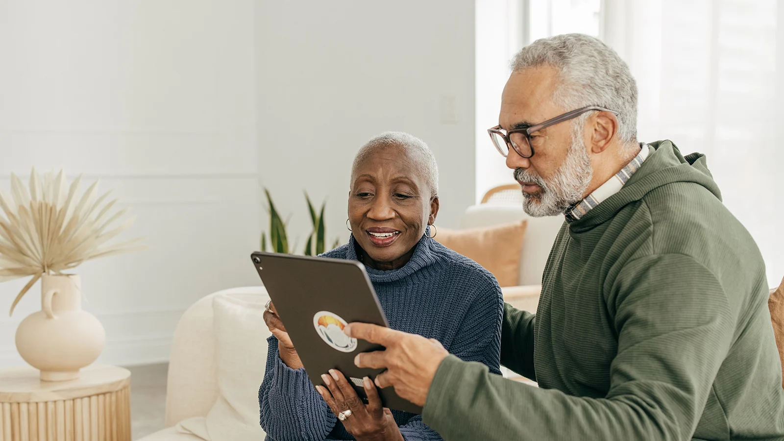 Senior couple planning for retirement