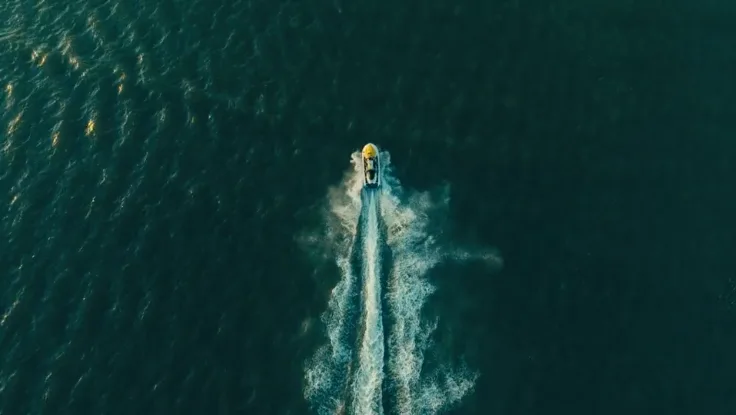 Advanced Disability Meeting - Overhead view of a jet ski on the water in Miami beach