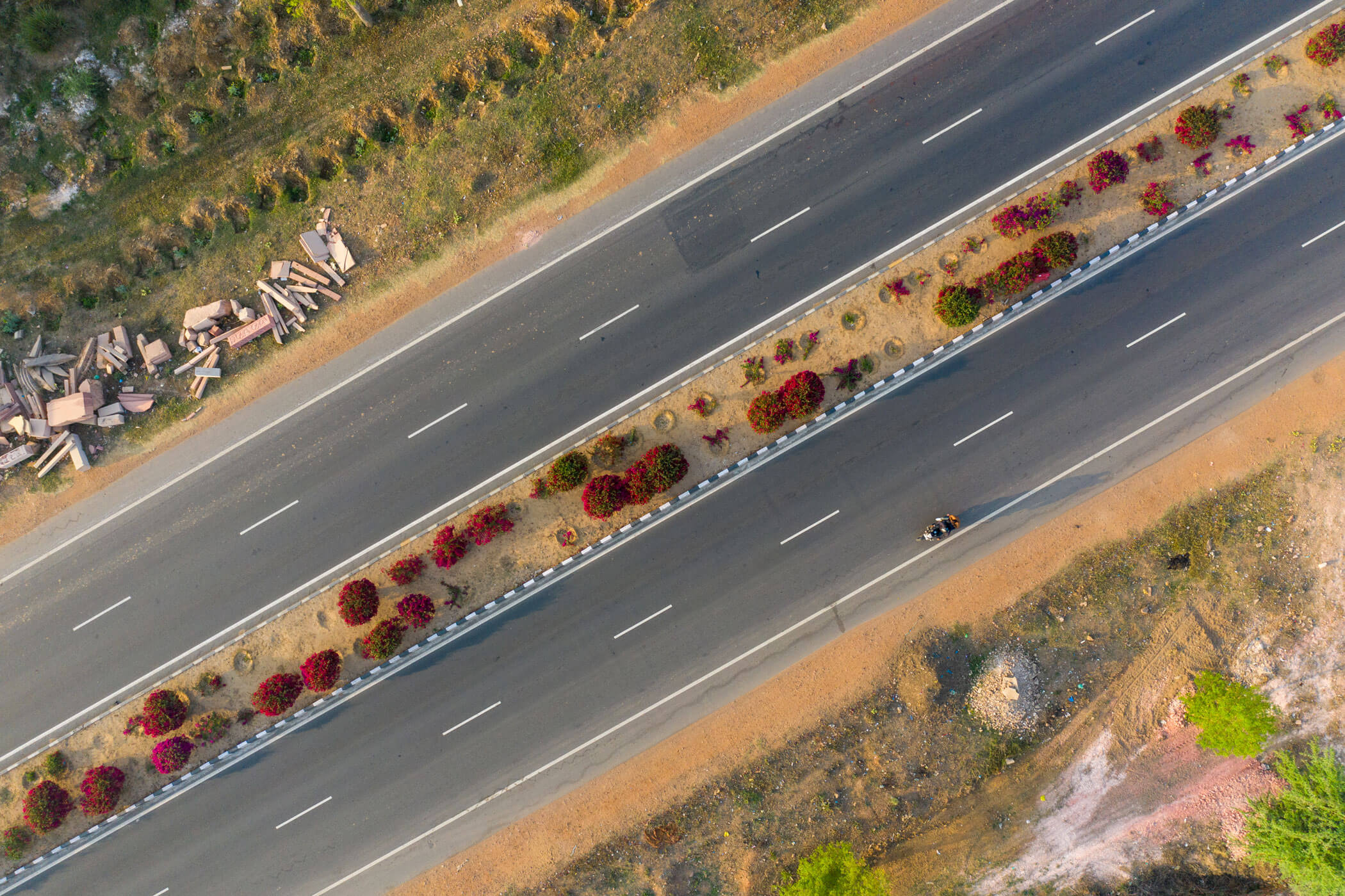 Overhead photo of highway