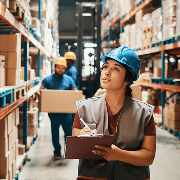 woman in hard hat