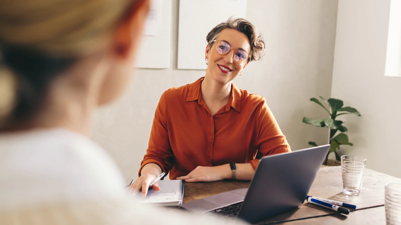 Hiring manager interviewing a candidate