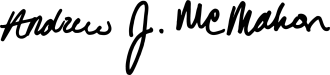 Andrew J. McMahon signature