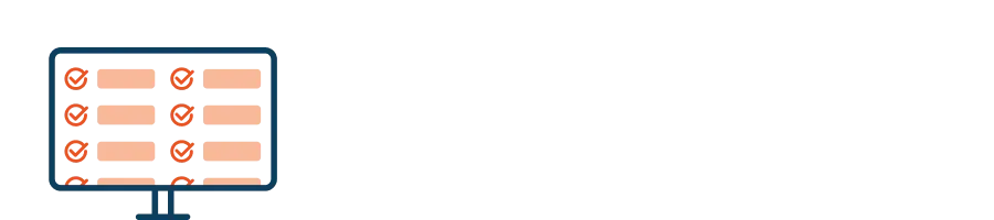 87,000+ employees reached by text and email campaigns in 2023¹ - Icon of a computer monitor with checkmarks on the screen