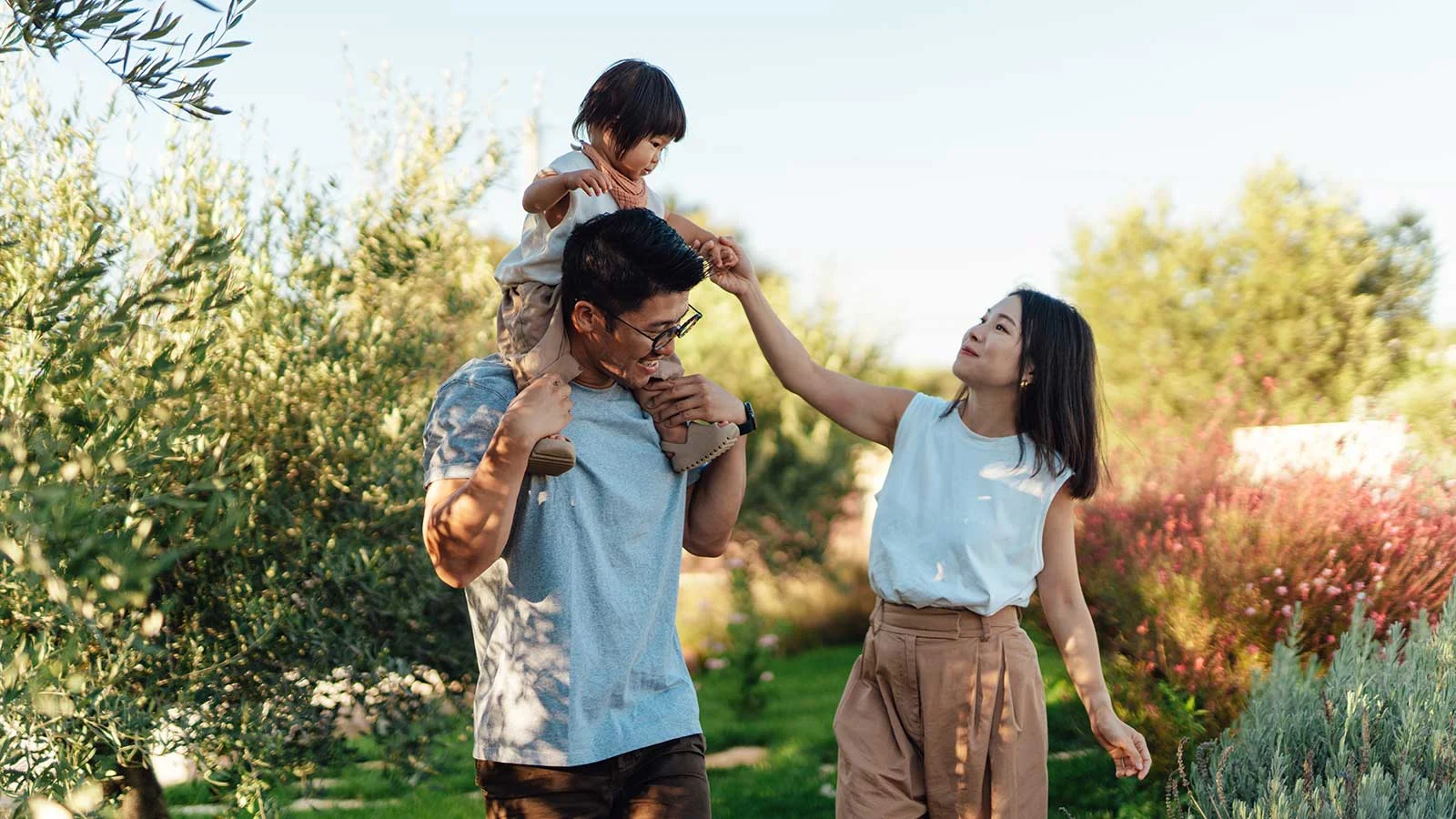 Man and woman with daughter