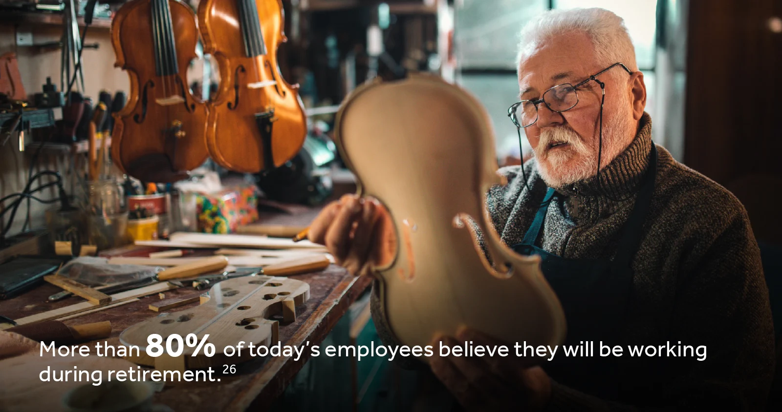 More than 80% of today’s employees believe they will be working during retirement