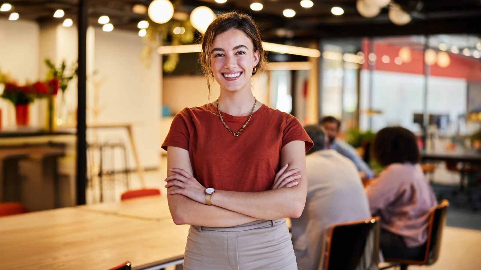 Businesswoman standing in office
