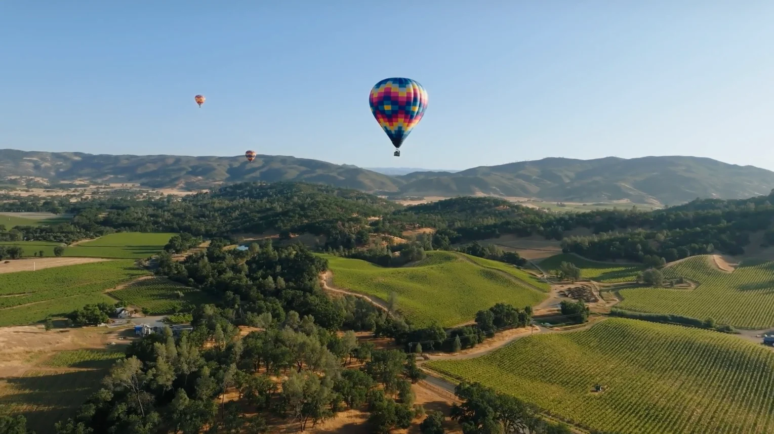 Presidential Citation Awards - Hotair ballons over Napa valley, California