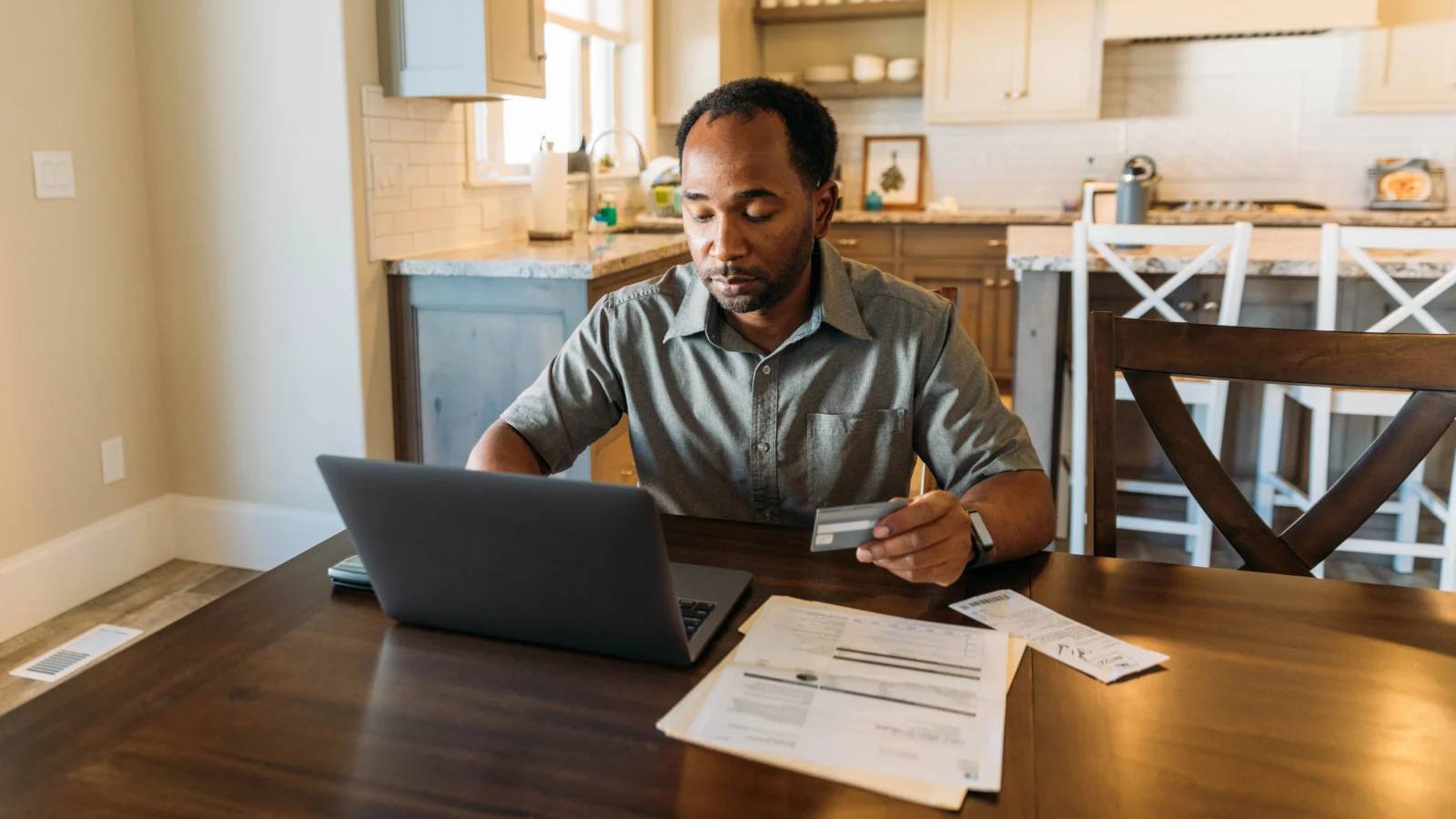 Man working on laptop