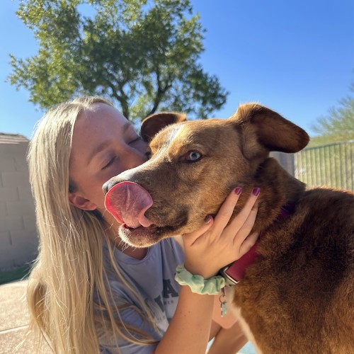 Kayla Kowalski and Dog