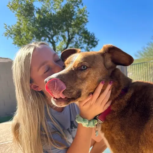Kayla Kowalski and Dog