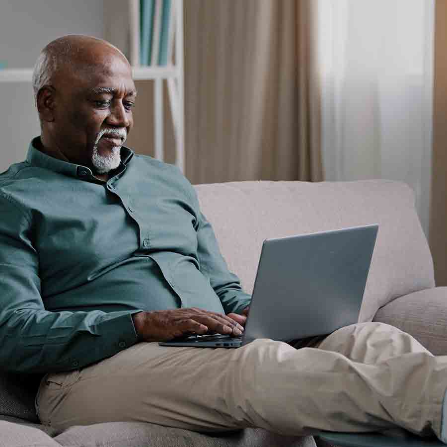 a man on his laptop
