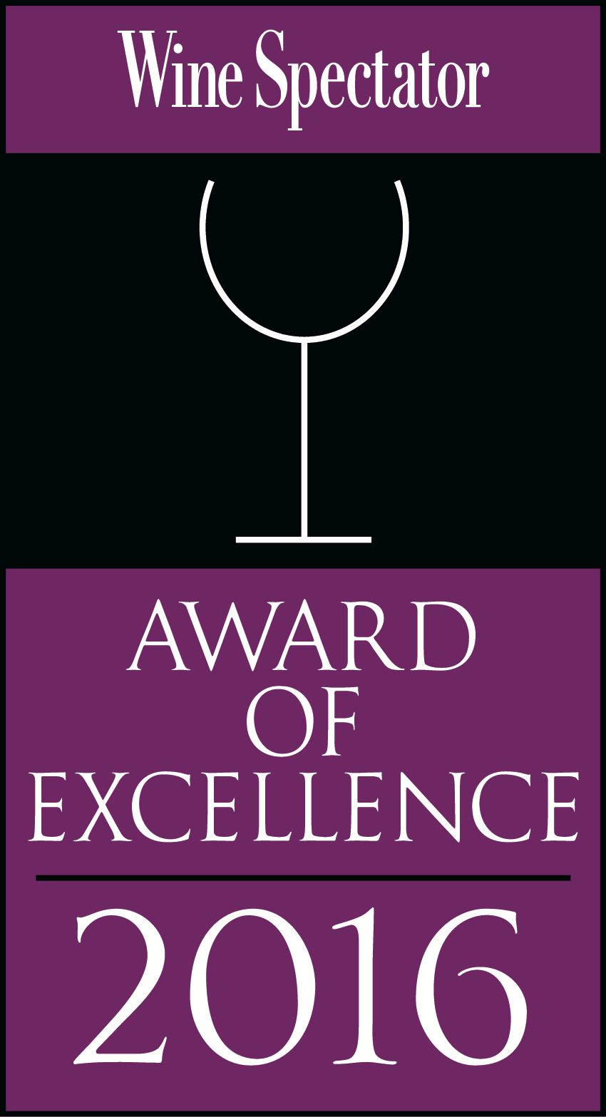 Wine Spectator Award of Excellence 2016