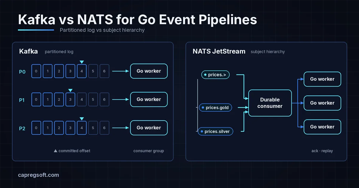 Kafka vs NATS for Go Event Pipelines: How to Choose