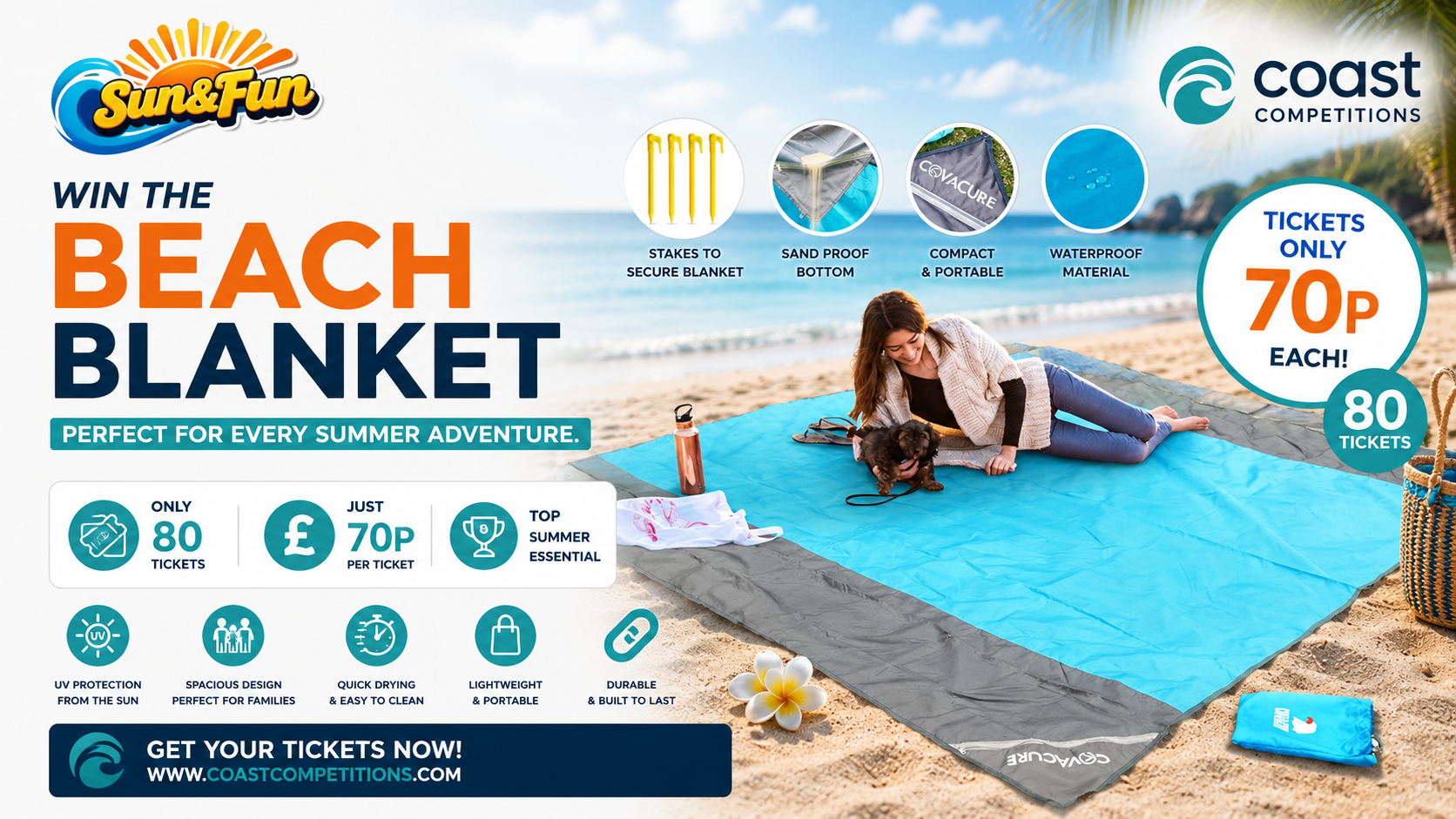 COVACURE Extra-Large Beach Blanket