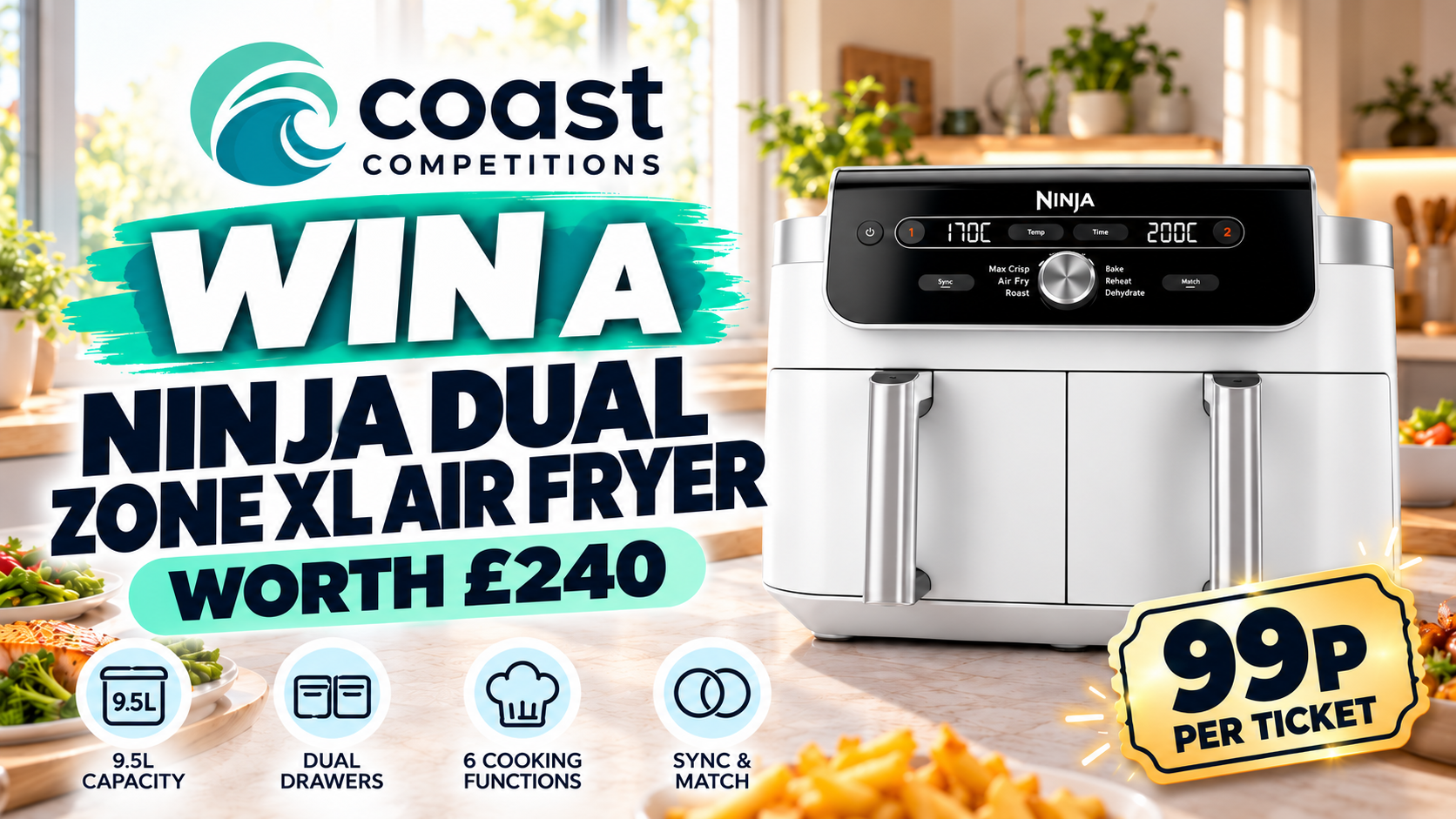 Ninja DualZone XL 9.5L Air Fryer