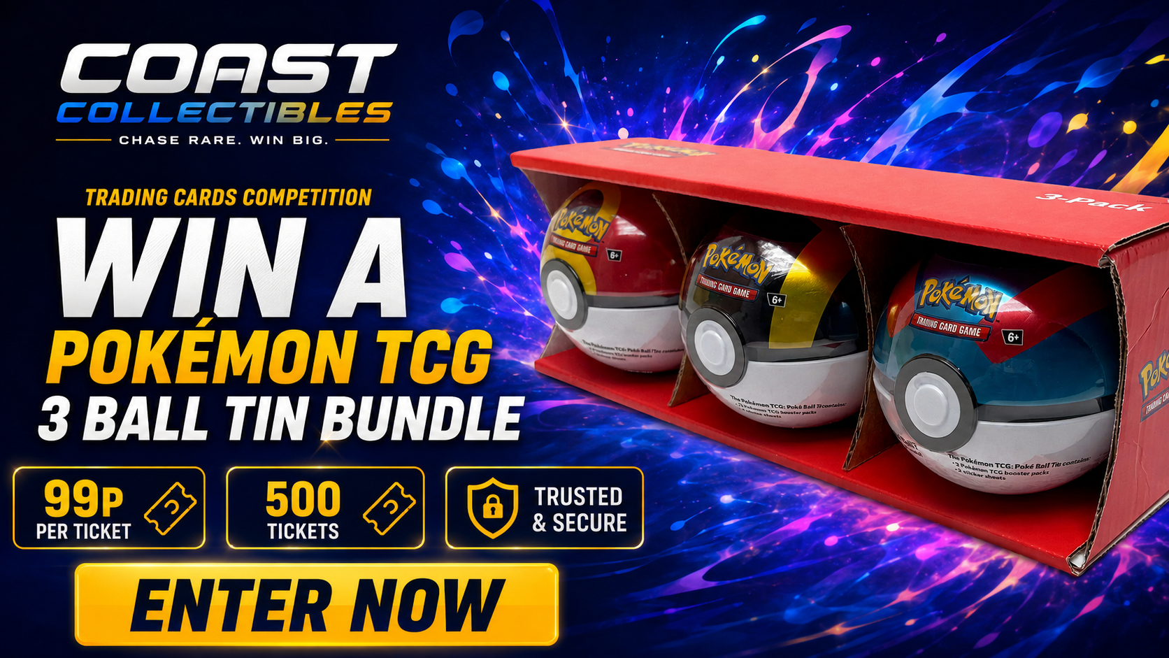 Pokémon TCG Ball Tin Set of Three