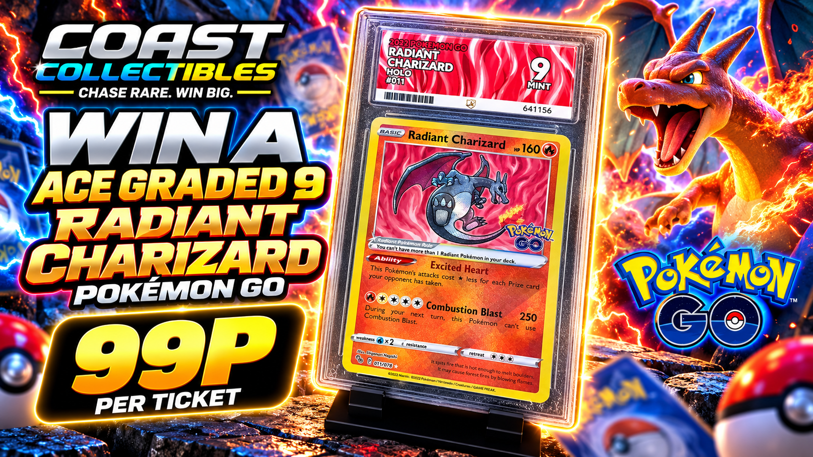 ACE Graded 9 Radiant Charizard – Pokémon GO