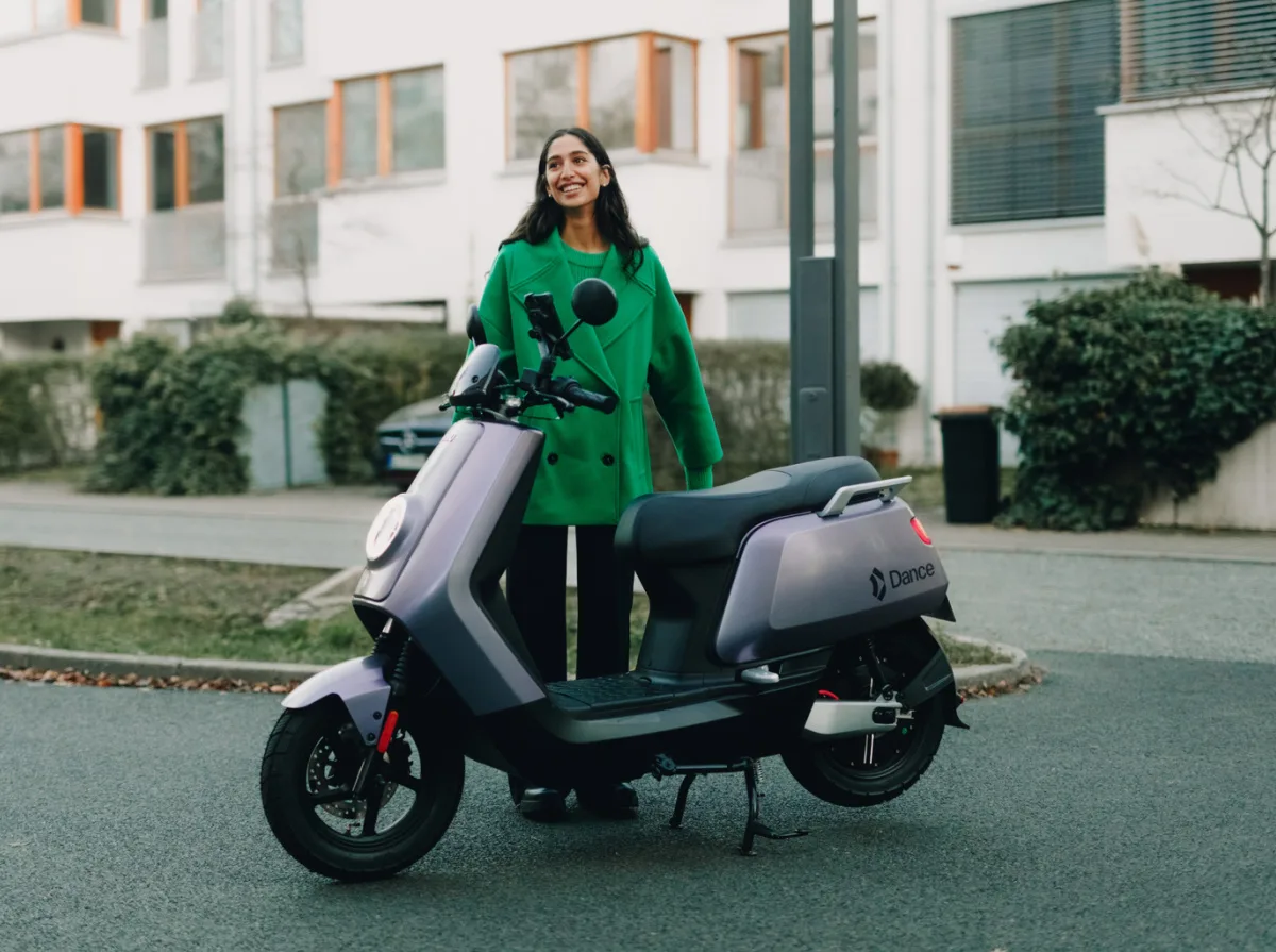Woman with Dance Moped