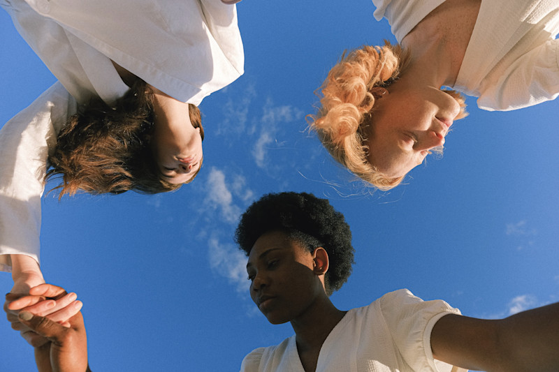 Three people