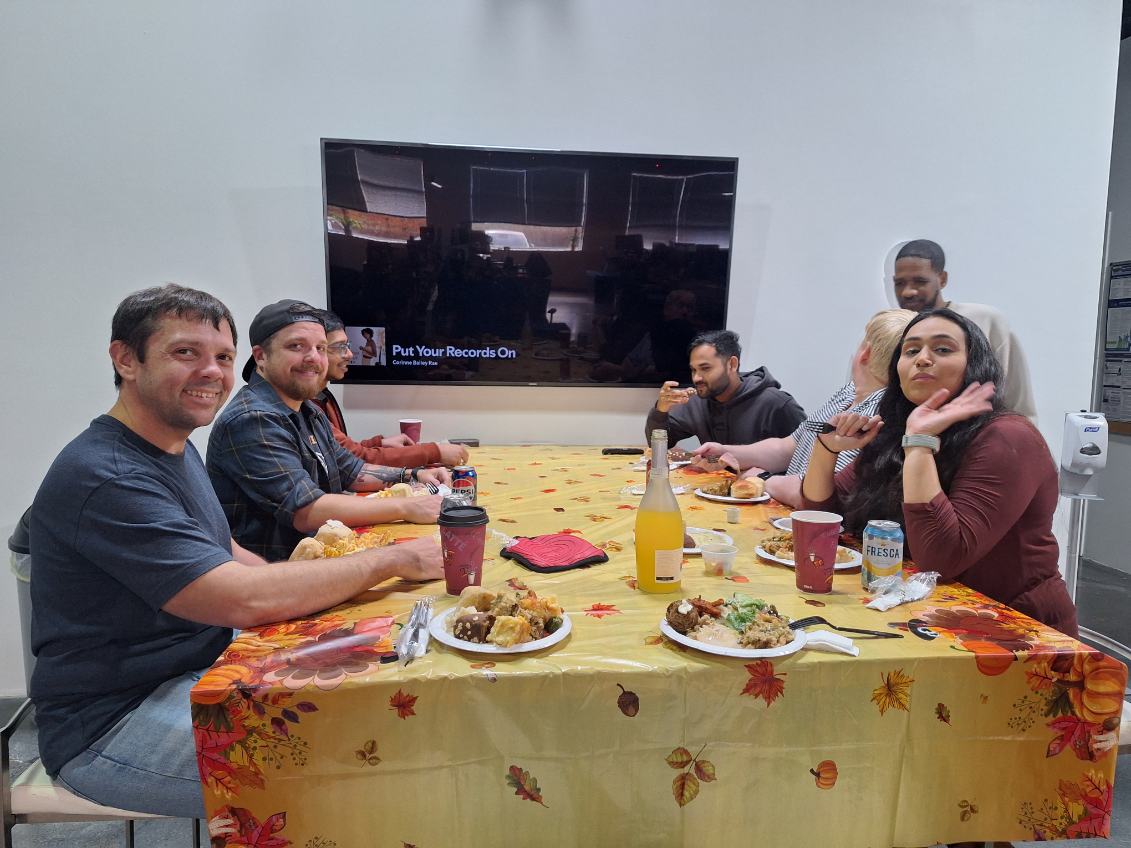 Good food and fellowship mark the Naperville Thanksgiving celebration.