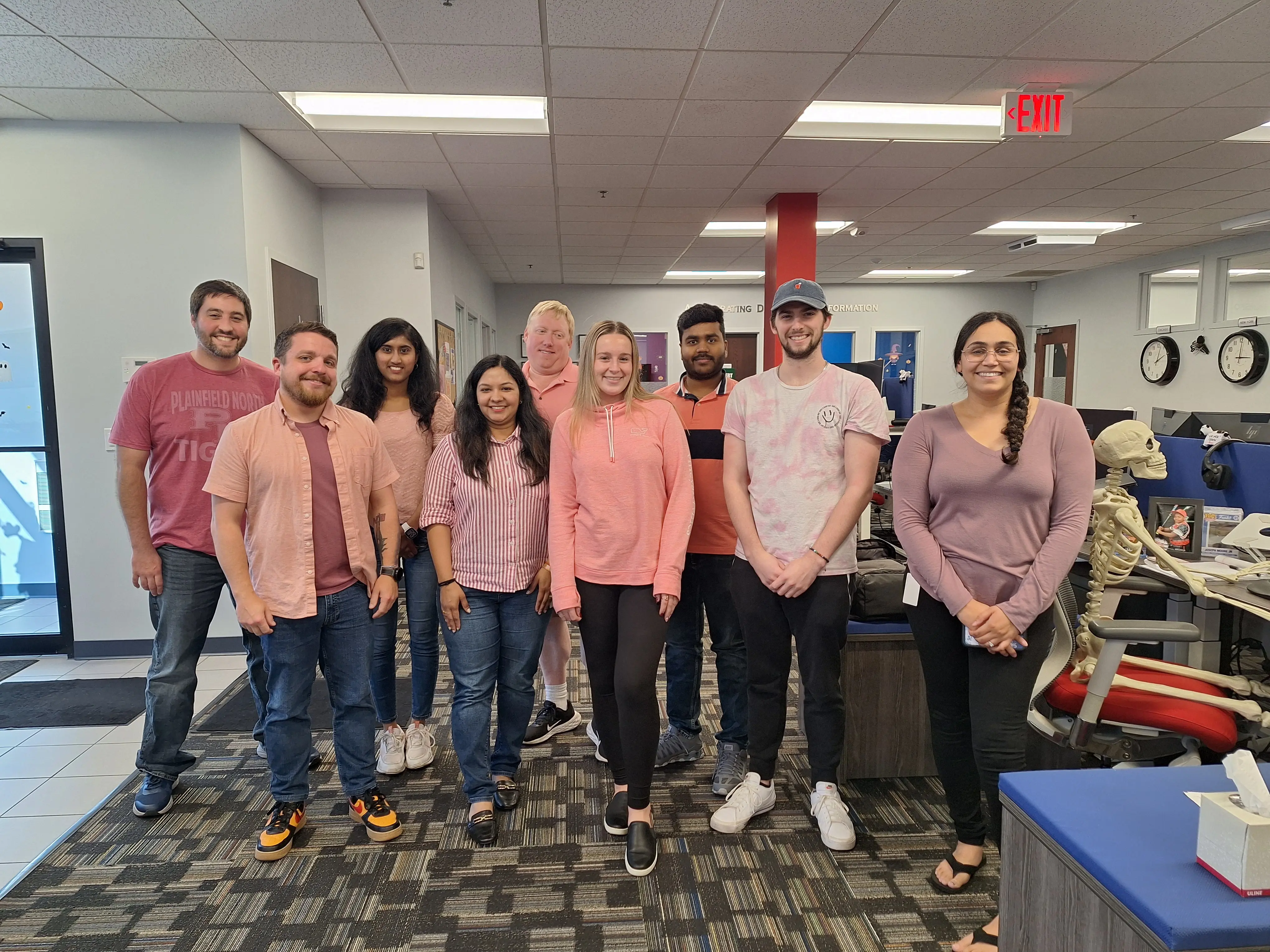 Proudly wearing it pink to bring awareness to Breast Cancer.
