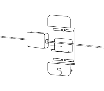 Insert the power adapter