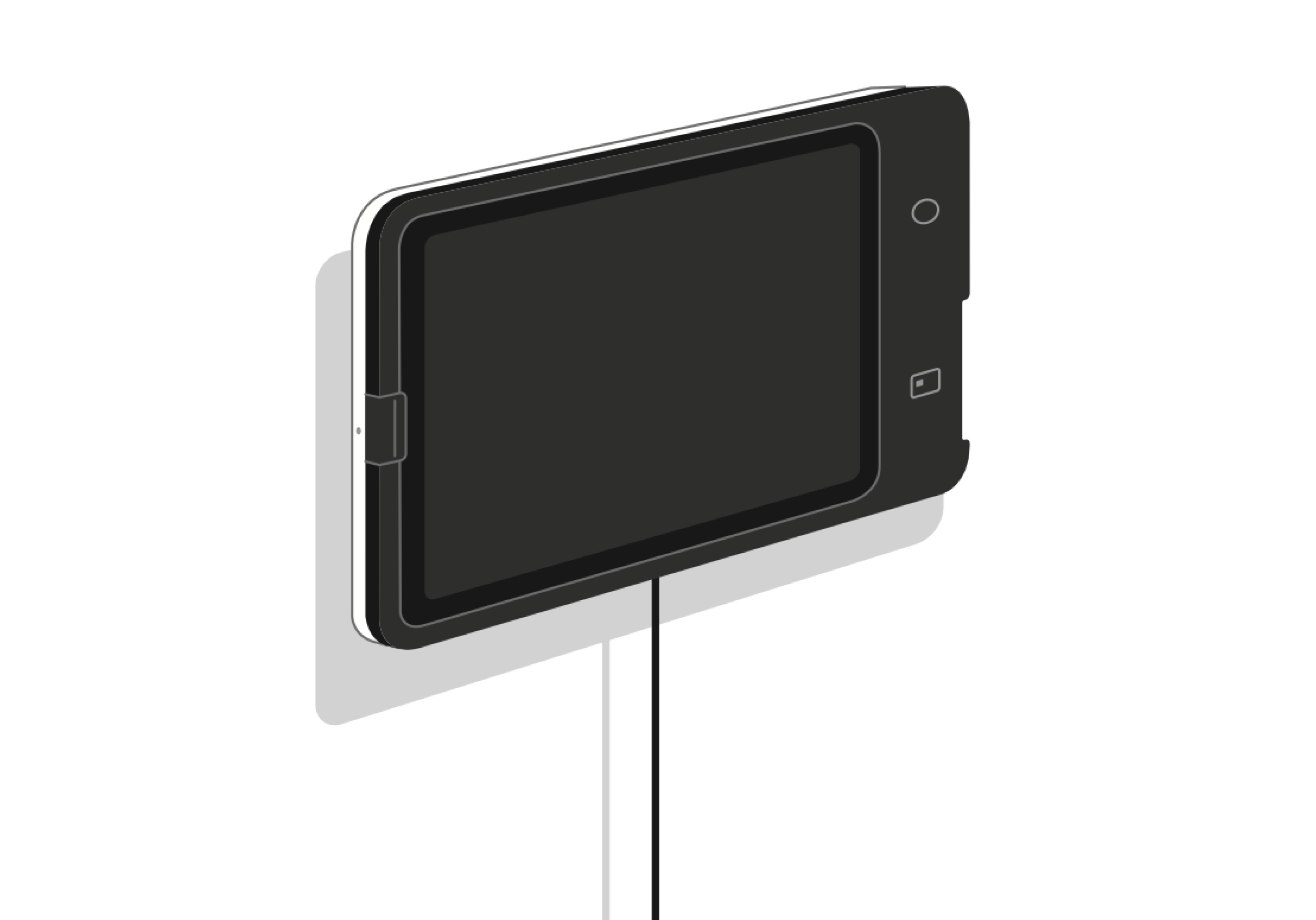 Square Kiosk Flat Wall Mount