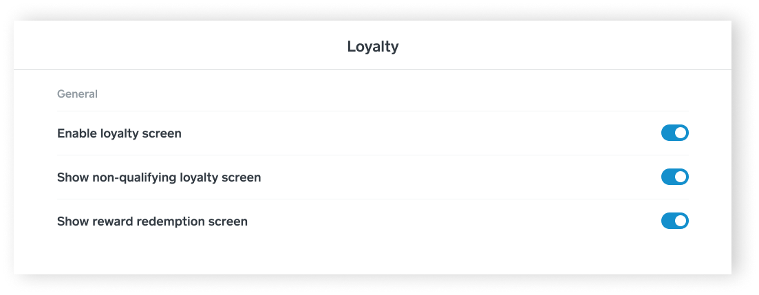 Loyalty in Settings