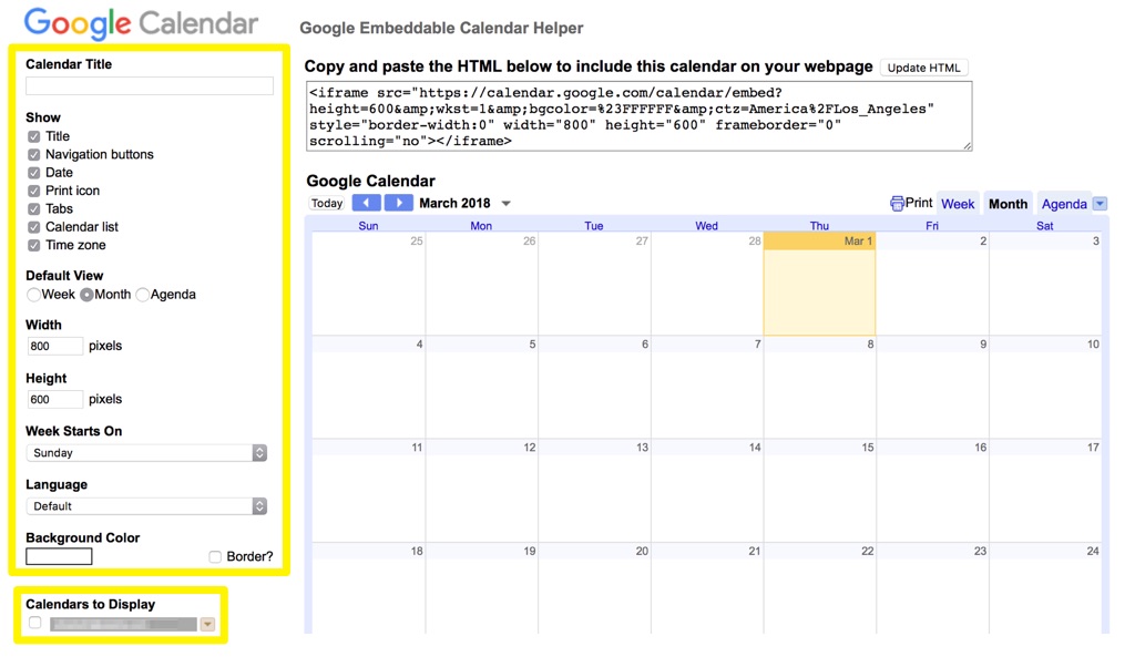 Add A Calendar To Your Site | Weebly Support - US