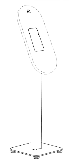 Square Kiosk floor stand