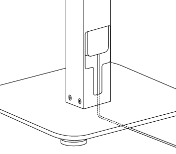 Route cable out of stand