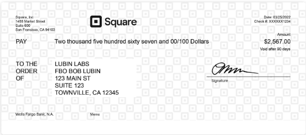 Square Bill Pay - Digital Check