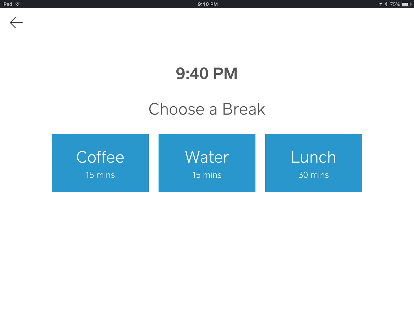 Break Tracking-POS - Options 