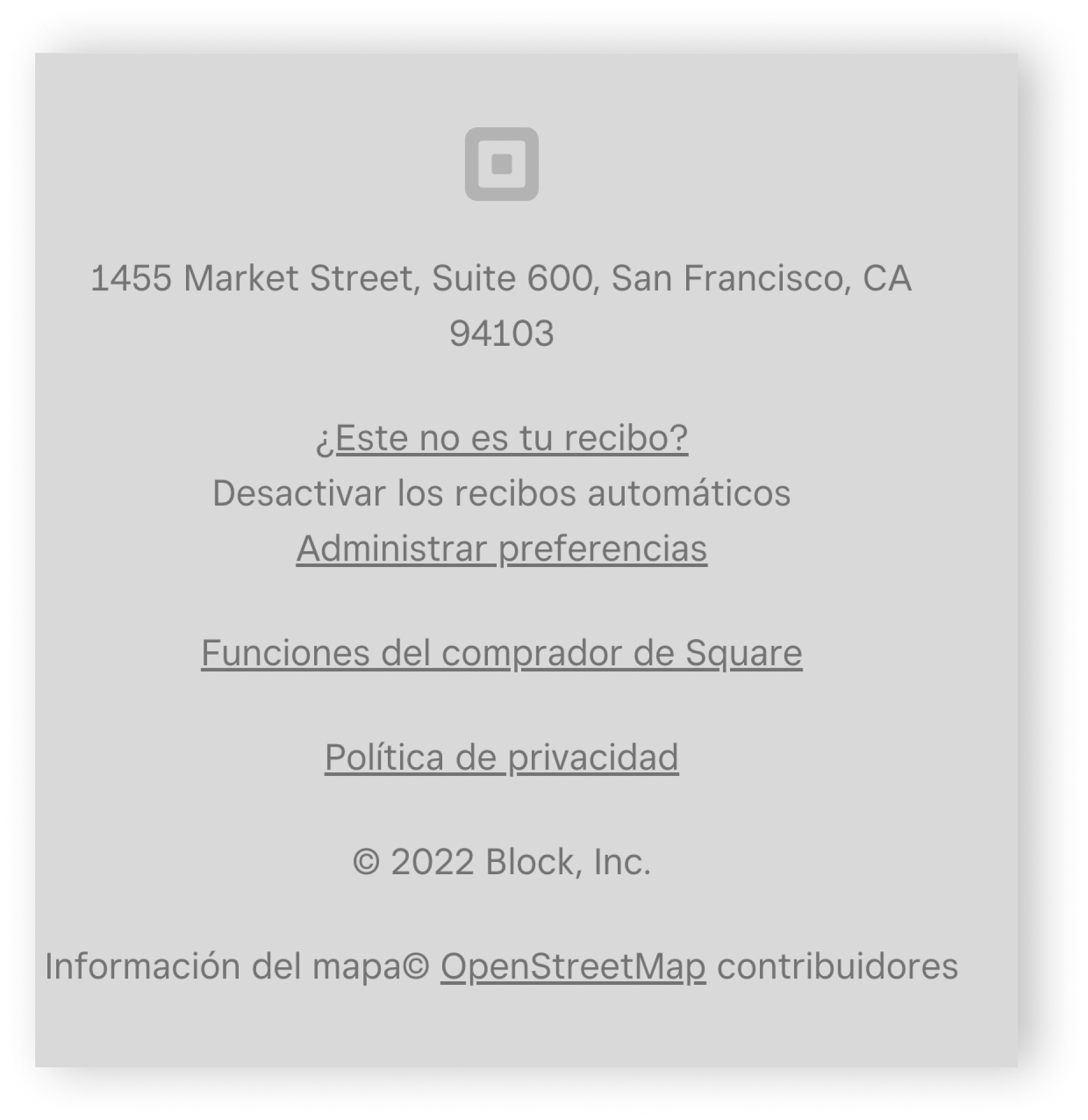 Square Profile Unsubscribe Email